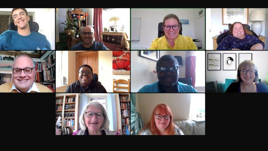 Co-production group members attending a zoom meeting
