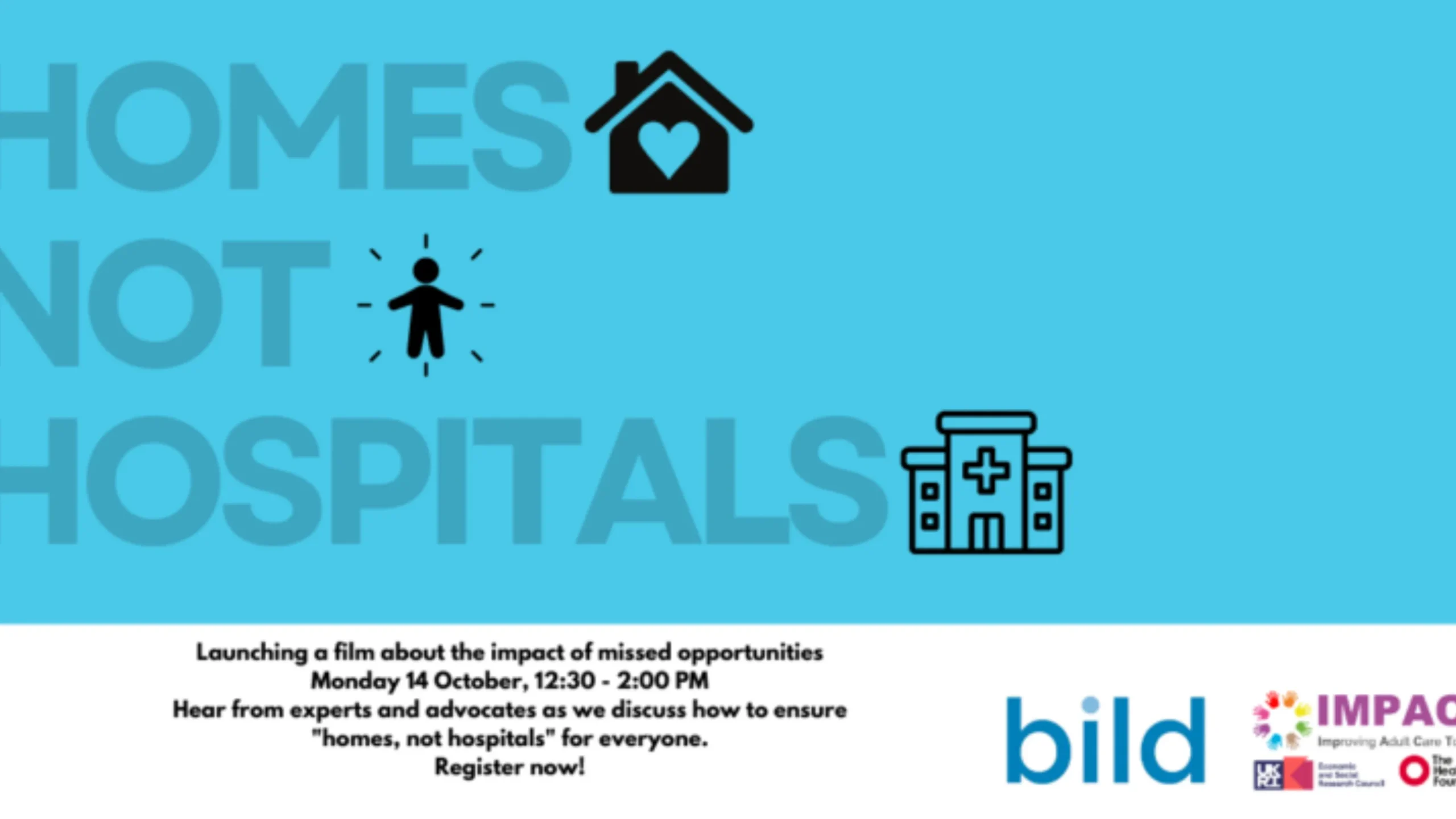 Homes not Hospitals - webinar poster