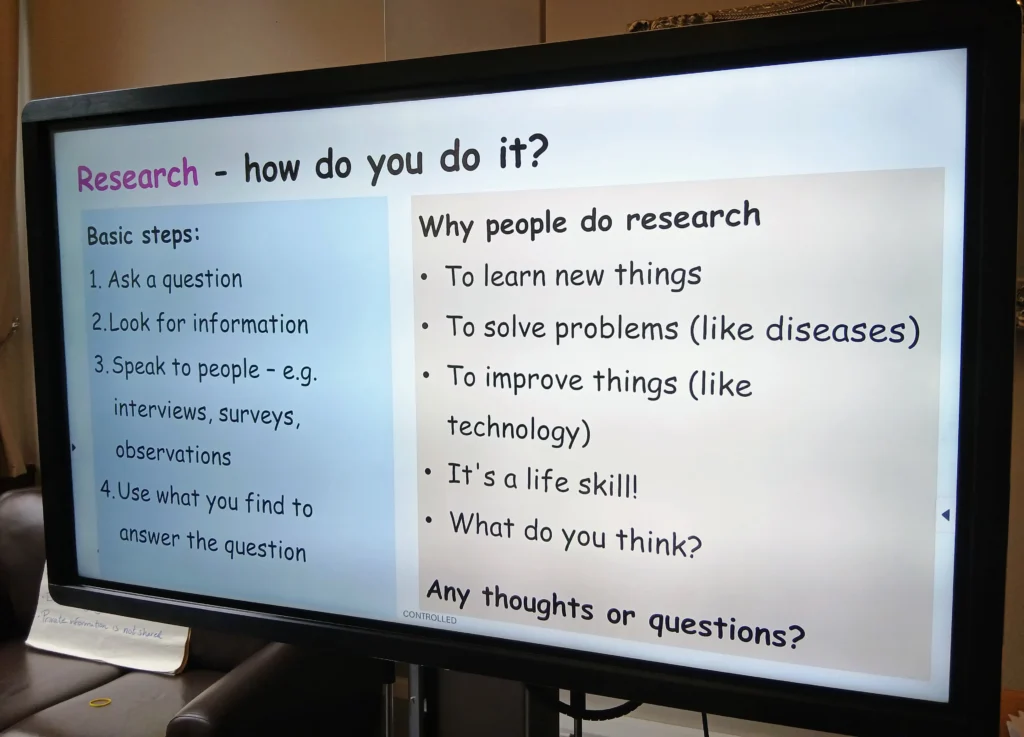 Research presentation slide